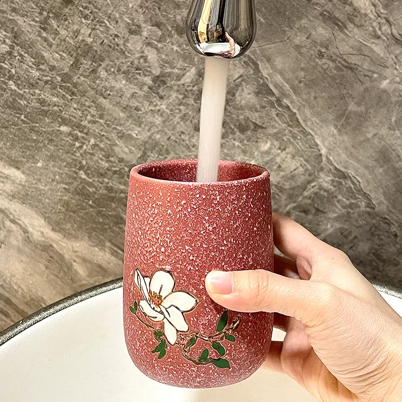 Hand Painted Ceramic Bathroom Tumbler Wholesale