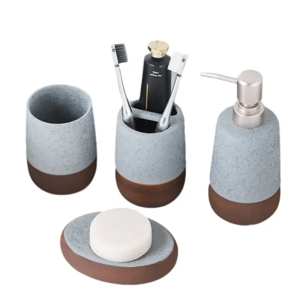 OEM Ceramic Bathroom Accessories Set Manufacturer (2)