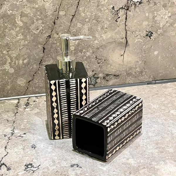 Wholesale Black Ceramic Soap Dispenser