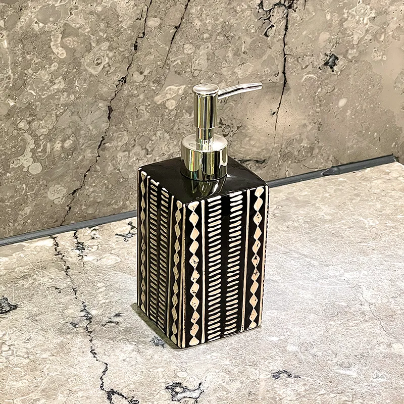 Wholesale Black Ceramic Soap Dispenser