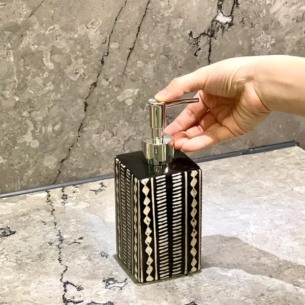 Wholesale Black Ceramic Soap Dispenser