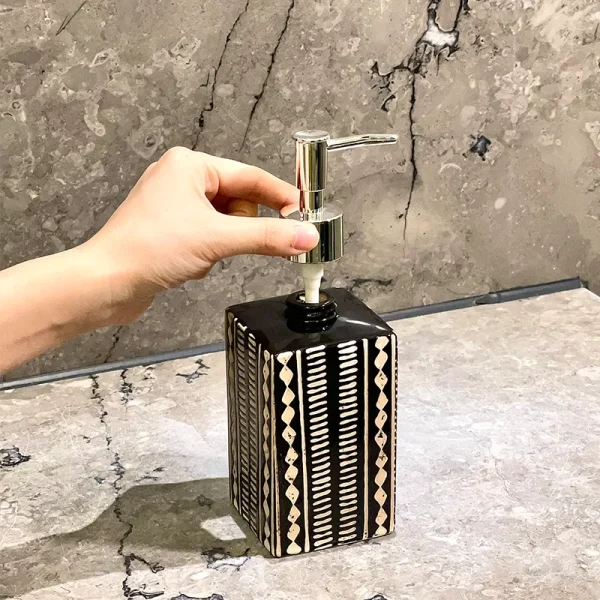 Wholesale Black Ceramic Soap Dispenser