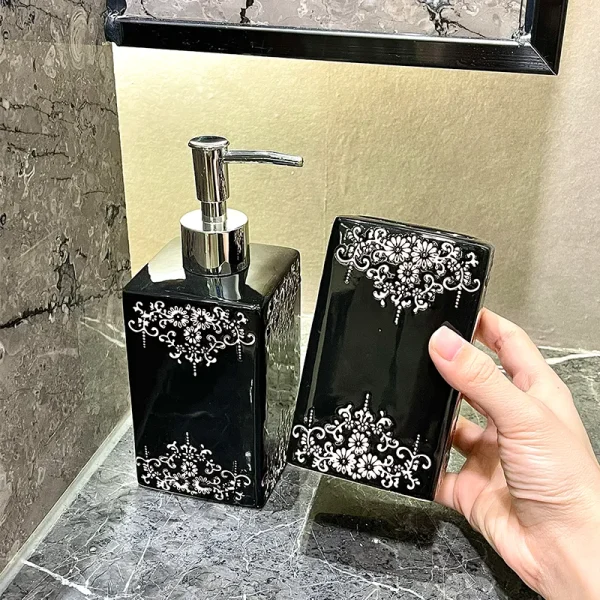 Wholesale Luxury Ceramic Bathroom Tumbler