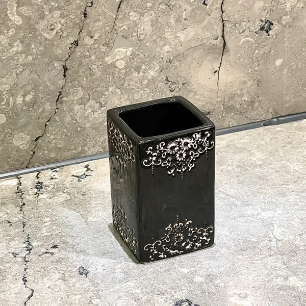 Wholesale Luxury Ceramic Bathroom Tumbler