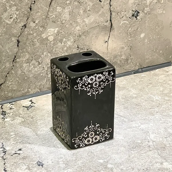 Suporte para escova de dentes em cerâmica de luxo por atacado