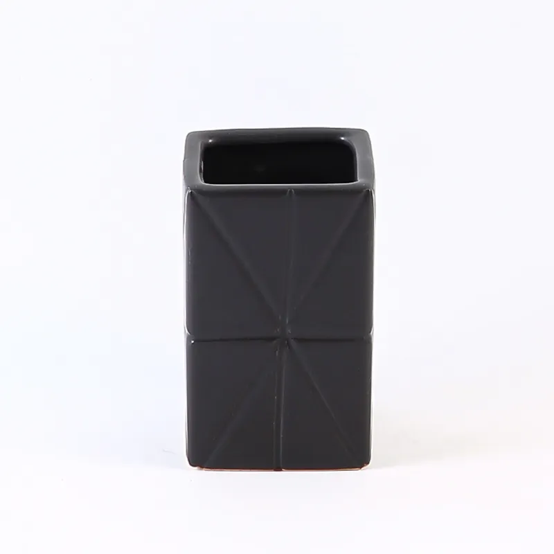 Black Ceramic Bathroom Tumbler Wholesale