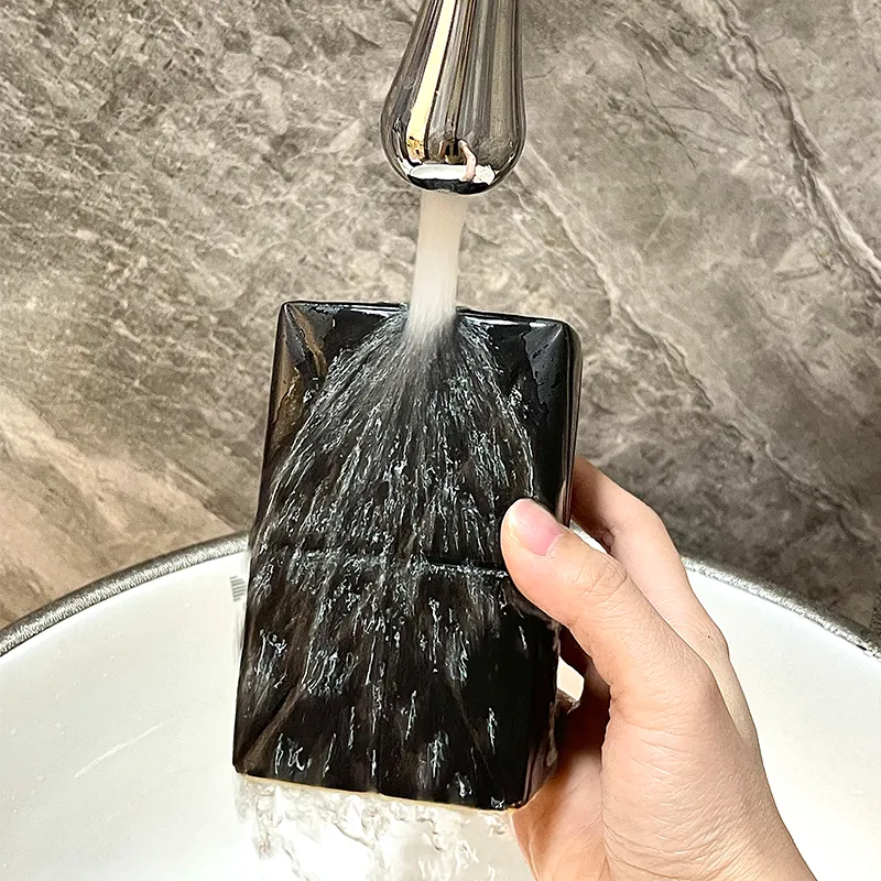 Black Ceramic Bathroom Tumbler Wholesale