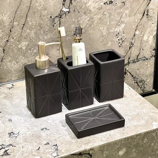 Black Ceramic Toothbrush Hholder Bulk