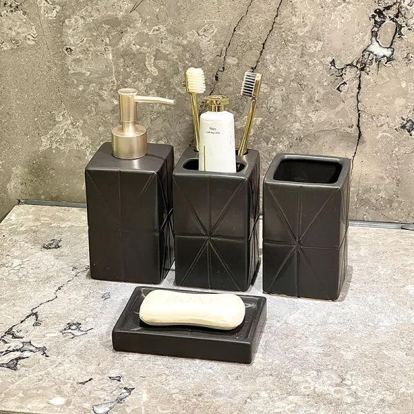 Black Ceramic Toothbrush Hholder Bulk