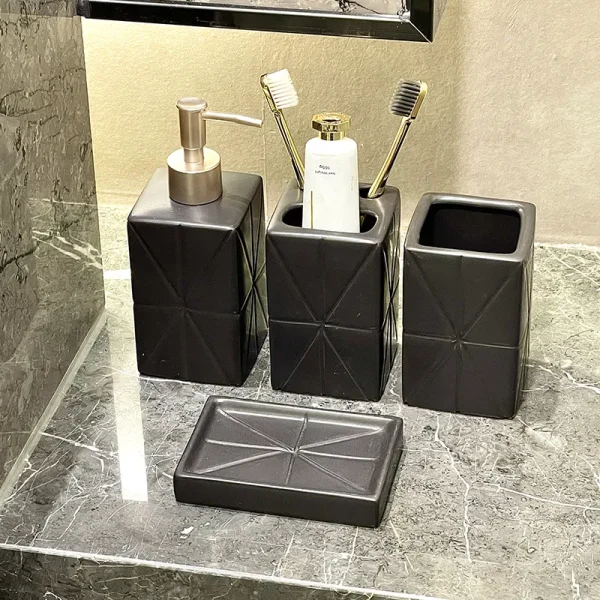 Black Ceramic Toothbrush Hholder Bulk