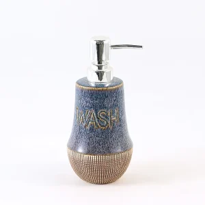 Blue And White Ceramic Soap Dispenser