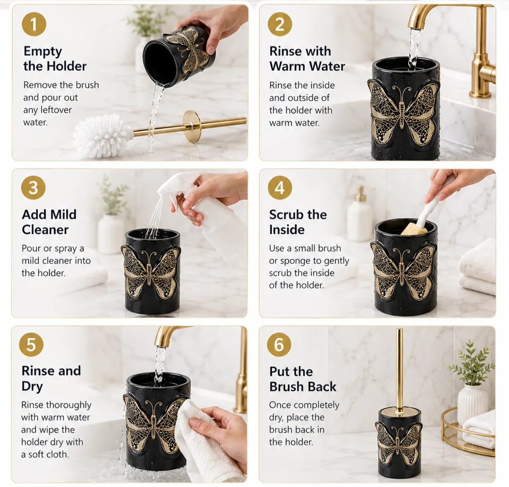 How to Clean Toilet Brush Holder Step by Step