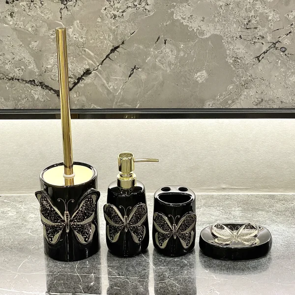 OEM Ceramic Toilet Brush Set Supplier (4)