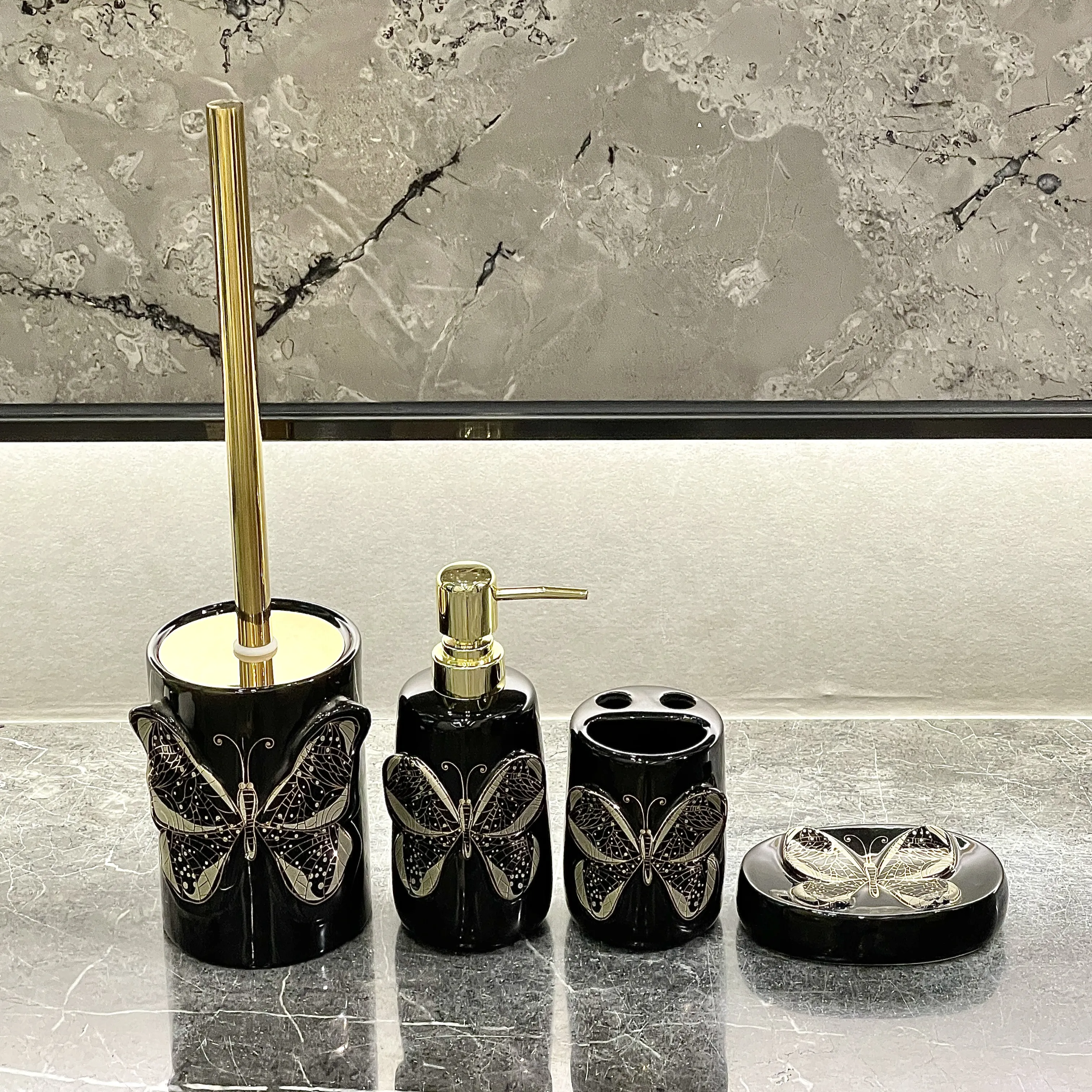 OEM Ceramic Toilet Brush Set Supplier (4)