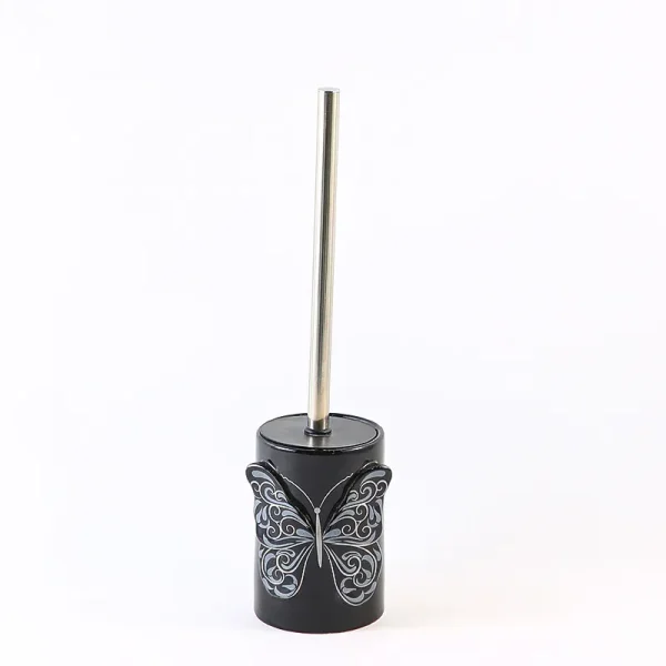 Black Ceramic Toilet Brush Holder Wholesale (3)