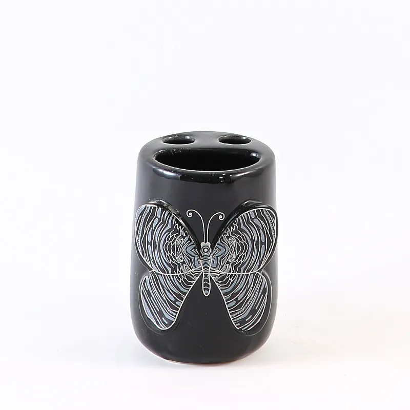 Customize Black Bathroom Toothbrush Holder (3)