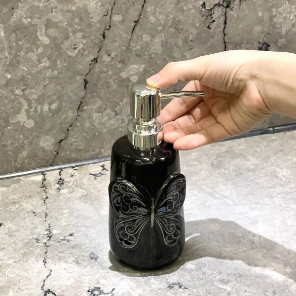 OEM black ceramic soap dispenser factory (2)