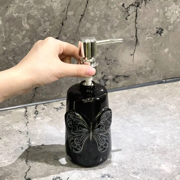 OEM black ceramic soap dispenser factory (3)
