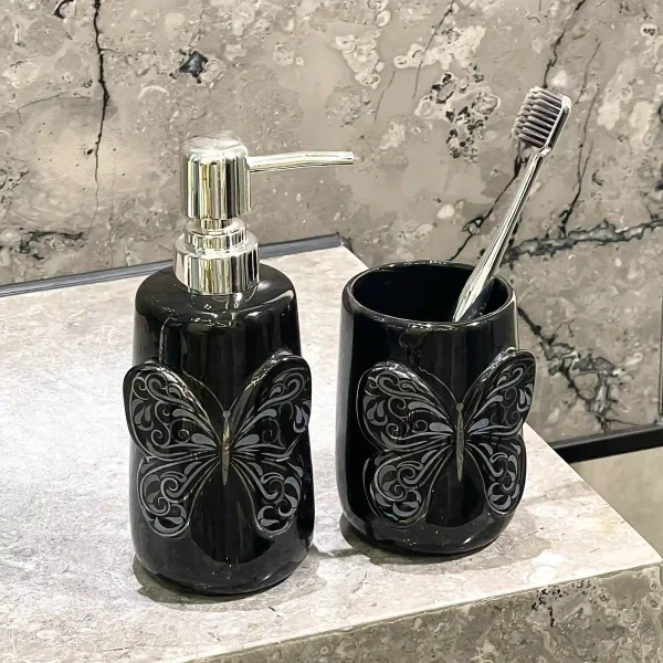 OEM black ceramic soap dispenser factory (5)