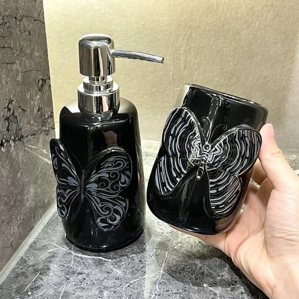 OEM black ceramic soap dispenser factory (6)