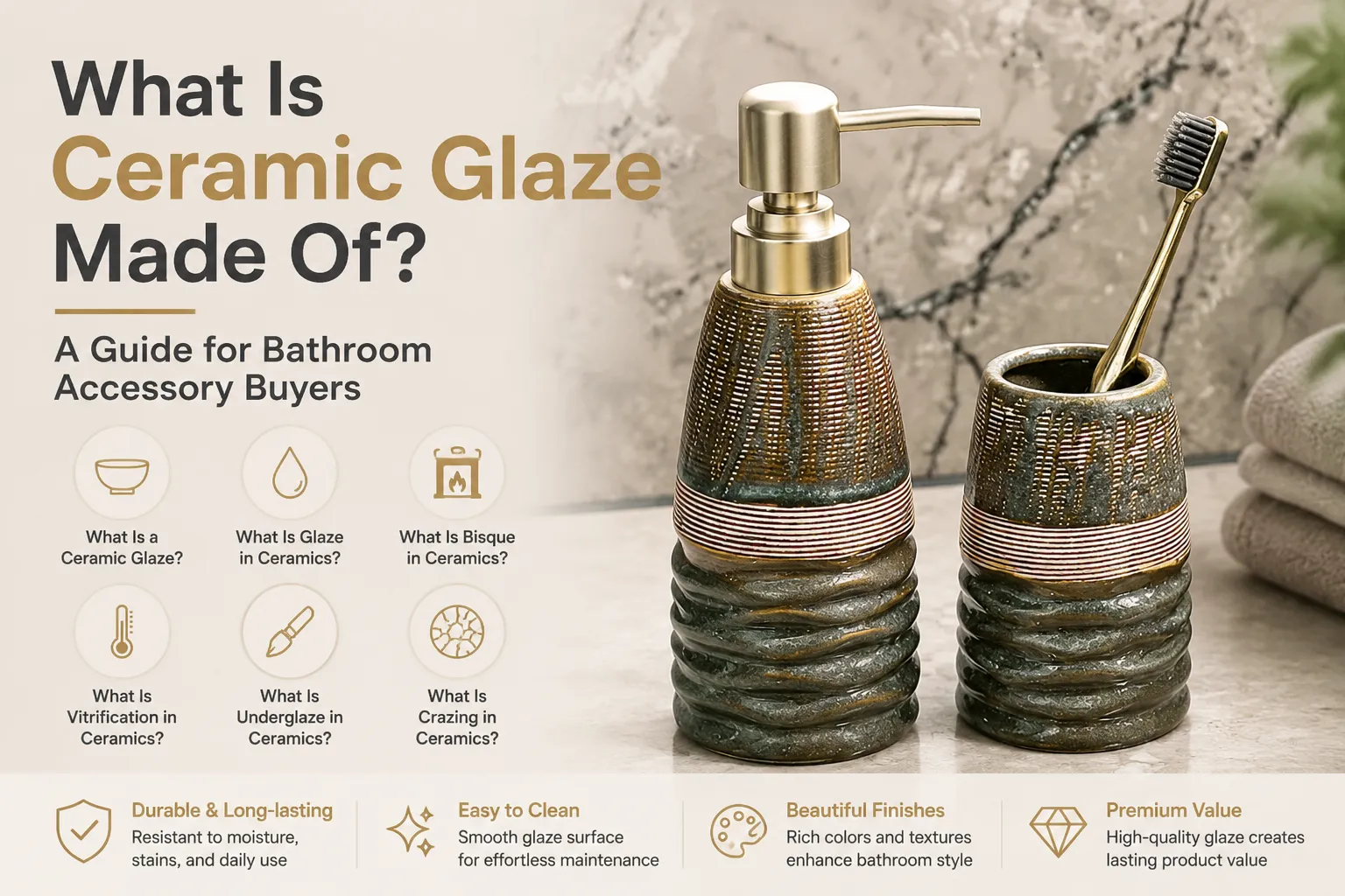 What Is Ceramic Glaze Made Of A Guide for Bathroom Accessory Buyers