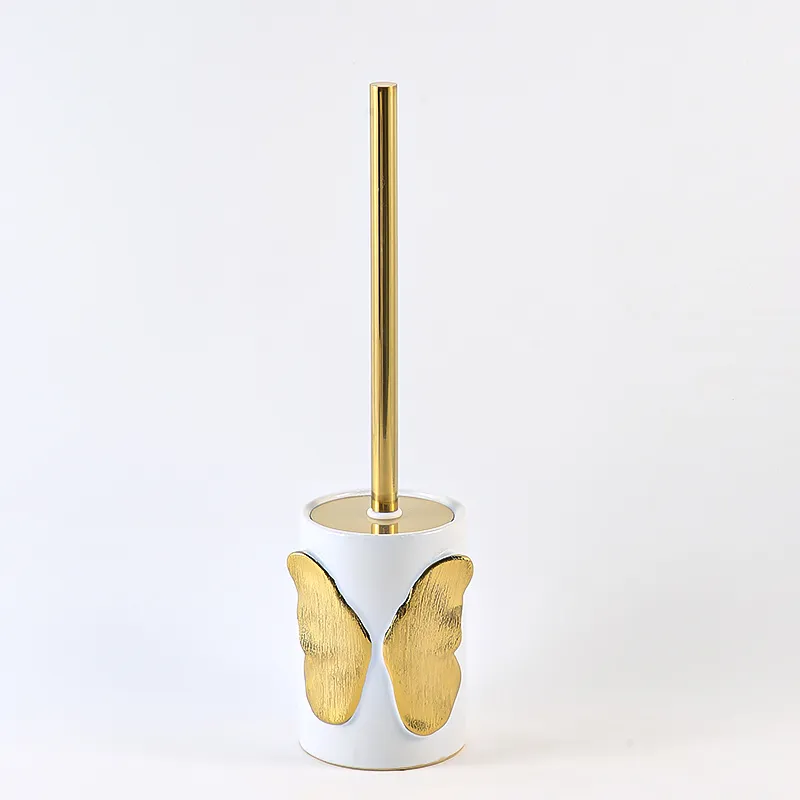 White Ceramic Toilet Brush Holder Wholesale (2)