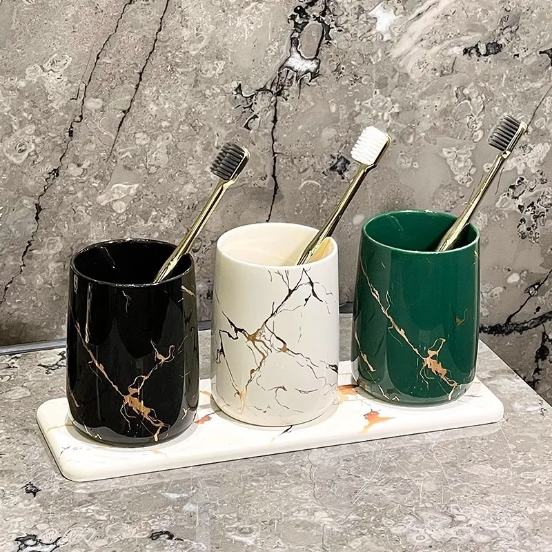 Bathroom Tumbler Cup Bulk Glossy Ceramic Supplier (2)