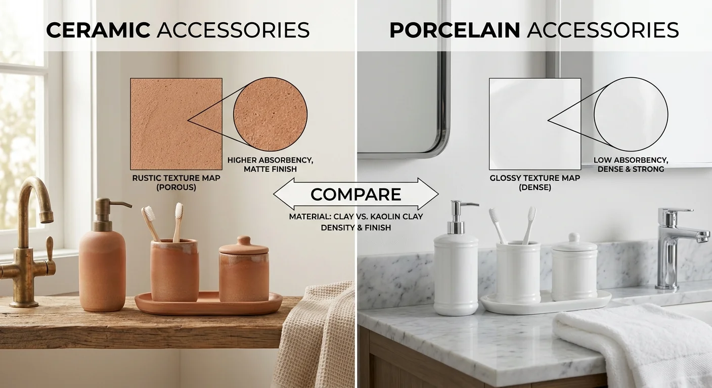 Ceramic vs Porcelain Bathroom Accessories-1