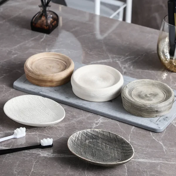 Wholesale Soap Dishes OEM Textured Bathroom Vanity Accessories Tray (3)