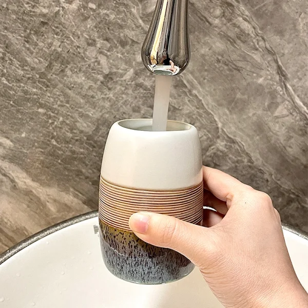 Ceramic Bathroom Accessories Performance-Bathroom Water Quality Impact-Custom Ceramic Bathroom Tumbler Wholesale1
