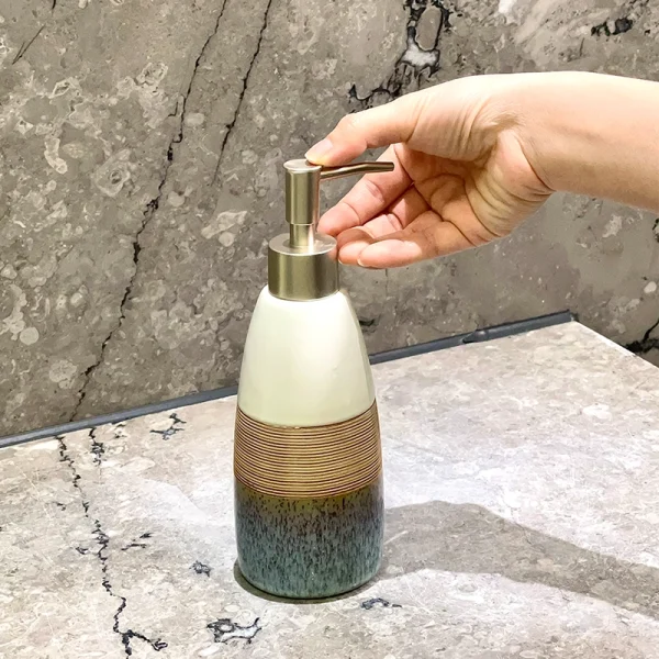Ceramic Bathroom Accessories Performance-Bathroom Water Quality Impact-Custom Ceramic Soap Dispenser1