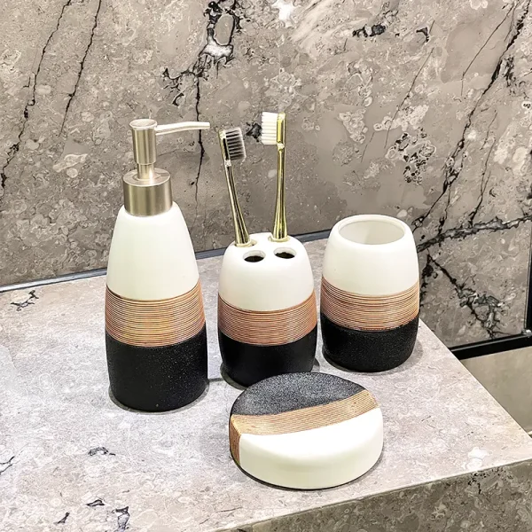 Custom Modern Toothbrush Holder with 4 Holes5