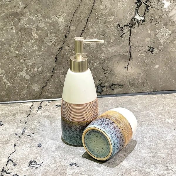 OEM Custom Ceramic Soap Dispenser Bulk Refillable Lotion Bottle Supply-3